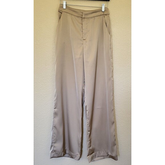 LBLC The Label Gia Wide Leg Pants Size 6 Style P15670LB Shiny Wedding Party - Picture 1 of 10